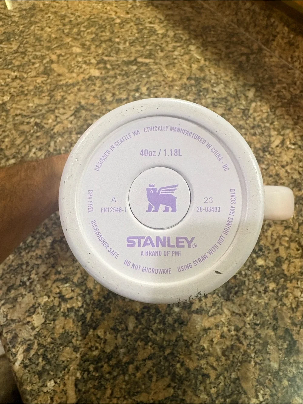 Stanley Pale Lavender Travel Tumbler with Handle and Straw